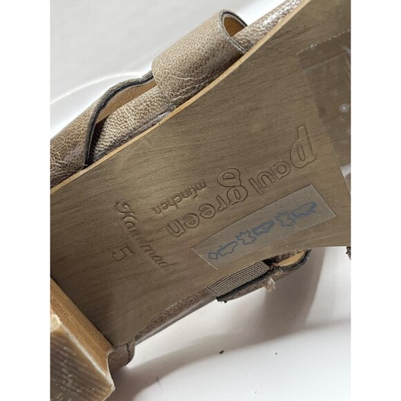 Paul Green Brown Taupe Strappy Open‎ Toe Buckle Sandal Size 5/ US 7.5 - Picture 8 of 8